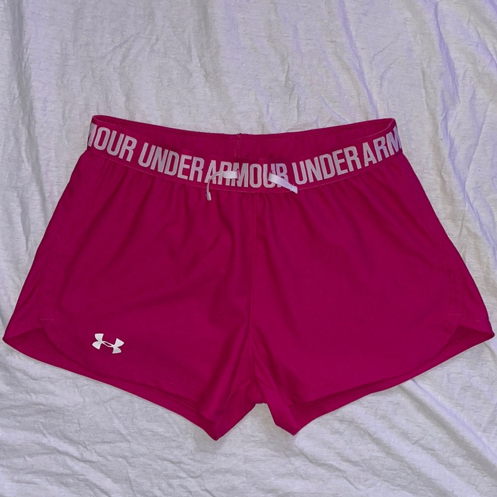 Pink Under Armour Athletic Shorts